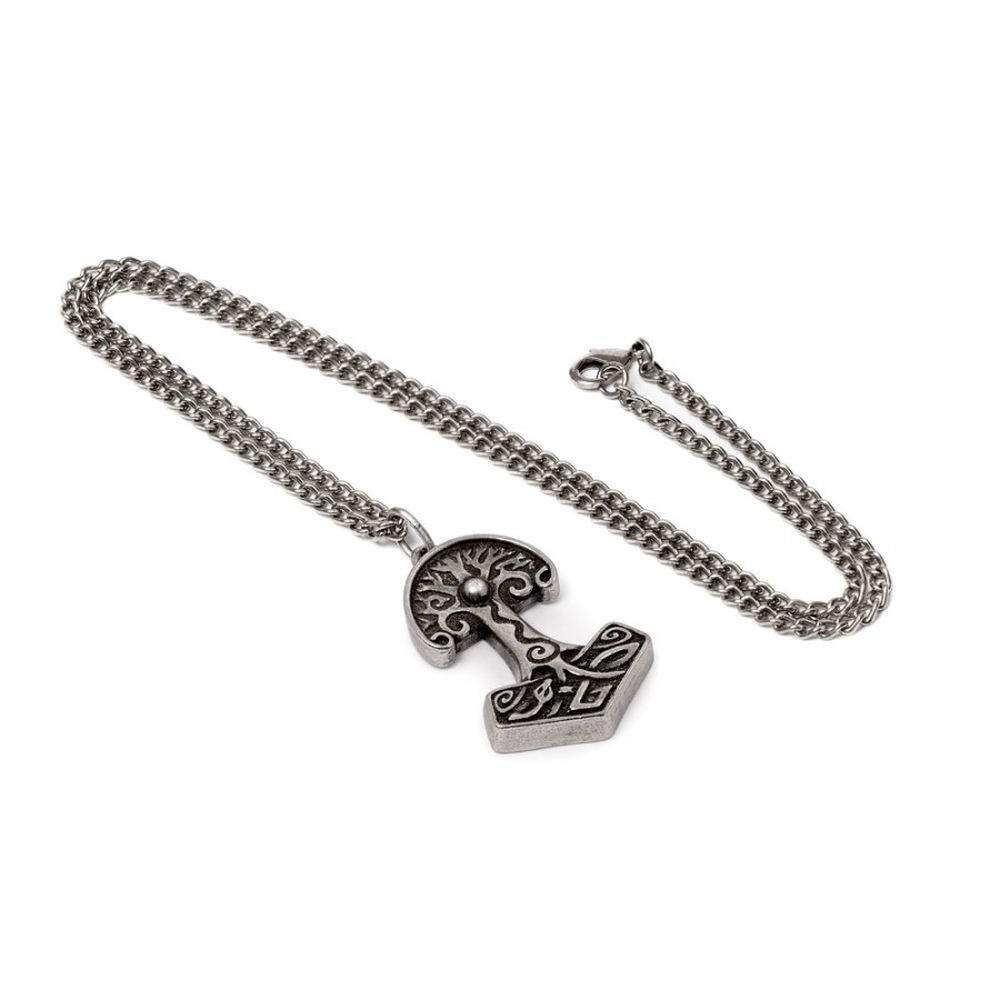 Alchemy - Yggdrsil Viking World Tree Halskette - Silberfarben